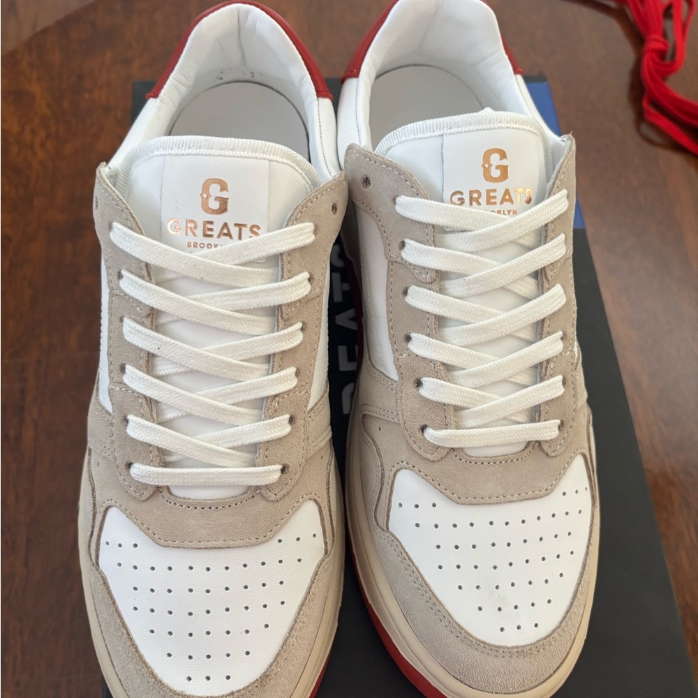 Greats Women’s Tan and Red Sneakers - Picture 3 of 5